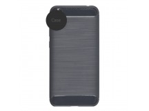                                        Чехол силиконовый Samsung S20 FE со вставками карбон серый*