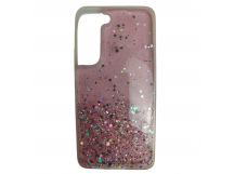                                         Чехол силиконовый Samsung S22 звездопад розовый*