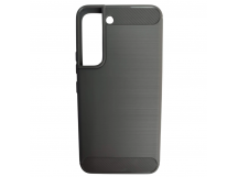                                        Чехол силиконовый Samsung S22 со вставками карбон серый*