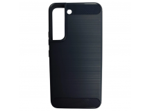                                         Чехол силиконовый Samsung S22 со вставками карбон синий*