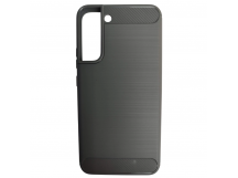                                         Чехол силиконовый Samsung S22 Plus со вставками карбон серый*
