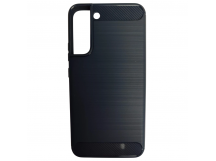                                         Чехол силиконовый Samsung S22 Plus со вставками карбон синий*