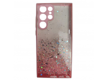                                         Чехол силикон-пластик Samsung S22 Ultra звездопад розовый*