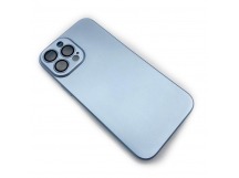 Чехол iPhone 12 Pro Max (Glass Camera) Силикон 1.5mm Голубой