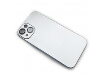 Чехол iPhone 13 (Glass Camera) Силикон 1.5mm Серебряный