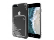 Чехол для iPhone 7plus/8plus с отделением для карт Card Case прозрачный