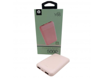 Внешний Аккумулятор (Power Bank) WUW Y66 5000 mAh (2USB 2.1A) Розовый
