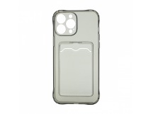 Чехол-накладка с кармашком для Apple iPhone 13 Pro Max/6.7 прозрачный (002) черный
