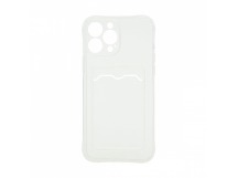 Чехол-накладка с кармашком для Apple iPhone 13 Pro/6.1 прозрачный (001)