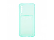 Чехол с кармашком для Samsung Galaxy A50/A30S/A50S прозрачный (007) мятный