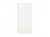 Чехол с кармашком для Xiaomi 11 Lite прозрачный (001)