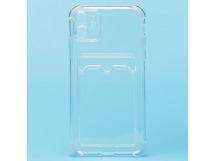 Чехол-накладка - SC278 с картхолдером для "Apple iPhone 11" (transparent) (205942)