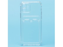 Чехол-накладка - SC278 с картхолдером для Apple iPhone 12 (transparent) (205951)