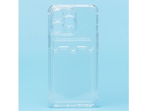Чехол-накладка - SC278 с картхолдером для "Apple iPhone 13 Pro" (transparent) (205965)