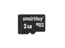Карта памяти MicroSDHC  2GB SmartBuy, с адаптером SD