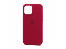 Чехол-накладка Silicone Case с лого для Apple iPhone 12 Pro Max (полная защита) (036) малиновый