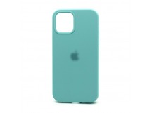 Чехол-накладка Silicone Case с лого для Apple iPhone 13 Pro Max  (полная защита) (021) голубой