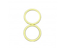 Рамка (кольцо) задней камеры iPhone 11 (2шт. комплект) Желтый