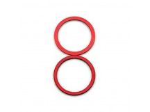 Рамка (кольцо) задней камеры iPhone 11 (2шт. комплект) Красный