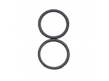 Рамка (кольцо) задней камеры iPhone 11 (2шт. комплект) Черный