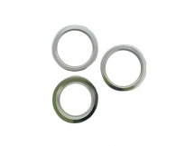 Рамка (кольцо) задней камеры iPhone 12 Pro Max (3шт. комплект) Серебро