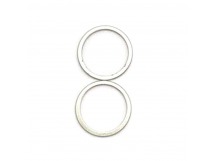 Рамка (кольцо) задней камеры iPhone 12/12 Mini (2шт. комплект) Серебро