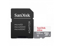 Флеш карта microSDXC 128Gb Class10 Sandisk SDSQUNR-128G-GN6TA Ultra + adapter, шт