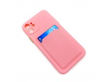 Чехол iPhone 11 с Карманом для карты Светло-Розовый