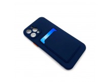 Чехол iPhone 13 Pro с Карманом для карты Темно-Синий