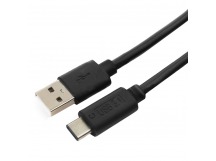 USB кабель шт.USB (A) - шт.Type-C "Cablexpert" (чёрный) 1м