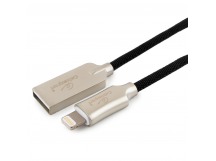 USB кабель шт.USB (A) - шт.Lightning 1,0м MFI, черный серия Platinum "Cablexpert"