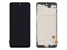 Дисплей для Samsung M317F Galaxy M31s в рамке + тачскрин (черный) (OLED)