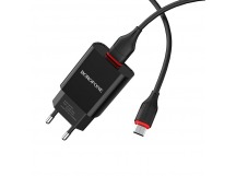 СЗУ USB Borofone BA20A (кабель MicroUSB) Черный