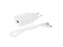                         Сетевое ЗУ Denmen DC01L + кабель iPhone 5/6 (1USB/2.4A) белый