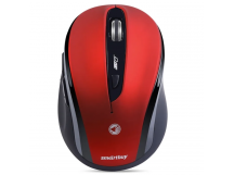 Мышь оптическая беспроводная Smart Buy SBM-612AG-RK (red/black), blue LED, беззвучная (116558)