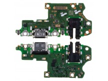 Шлейф для Huawei Honor X8 (TFY-LX1) плата на системный разъем/разъем гарнитуры/микрофон