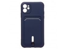 Чехол-накладка - SC304 с картхолдером для "Apple iPhone 11" (dark blue) (208473)