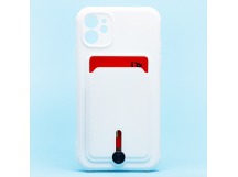 Чехол-накладка - SC304 с картхолдером для "Apple iPhone 11" (white) (208468)