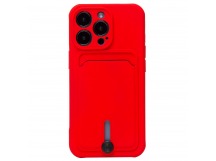 Чехол-накладка - SC304 с картхолдером для "Apple iPhone 13 Pro" (red) (208492)
