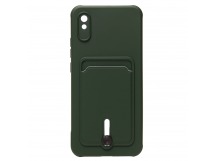 Чехол-накладка - SC304 с картхолдером для "Xiaomi Redmi 9A/Redmi 9i" (dark green) (208494)