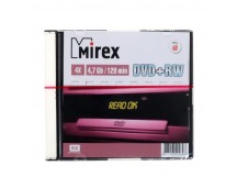 Диск DVD+RW MIREX 4,7 Гб 4x Slim case (50)