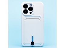 Чехол-накладка - SC304 с картхолдером для Apple iPhone 13 Pro (white)