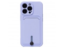 Чехол-накладка - SC304 с картхолдером для Аpple iPhone 13 Pro (light violet)