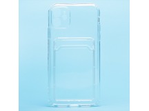 Чехол-накладка - SC276 с картхолдером для "Apple iPhone 11" (transparent) (209128)