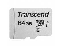 Карта памяти MicroSD 64GB Transcend 300S UHS-I U1 без адаптрера