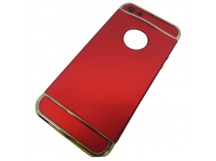                             Чехол пластиковый iPhone 5 разборный с вырезом под логотип красный*