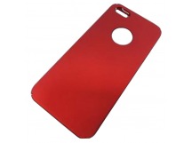                             Чехол пластиковый iPhone 5 с вырезом под логотип красный*