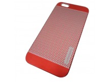                                 Чехол задняя крышка MOTOMO iPhone 6 металл-пластик сетка красный