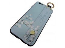                                 Чехол силикон пластик Pictures iPhone 6 с ремешком и карабином (06)*