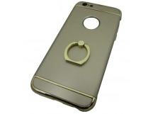                             Чехол пластиковый iPhone 6 золотистый с кольцом*